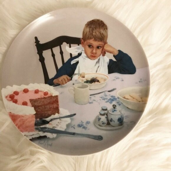 Edwin M Knowles Collectors Plate 1985 "Ikke Lutter Lagkage" Kurt Ard - Picture 1 of 10